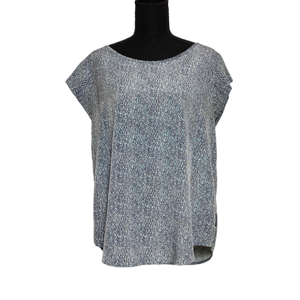 Calvin Klein Jeans Blue Black Pattern Blouse L